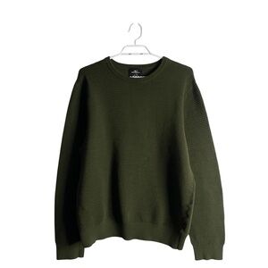 O'Neill Men's Dark Green Crew Neck Casual Ribbed Sweatshirt